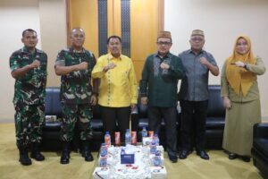 Terima Kunjungan Pejabat Baru Korem 133, Paris Jusuf Bahas Keamanan