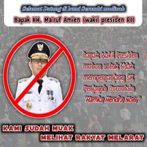 Wapres Berkunjung ke Gorontalo, Mahasiswa Minta Penjagub Hamka Tak Diperpanjang