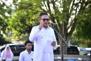 Pimpin Apel Perdana Pasca Cuti Hari Raya, Begini Pesan Marten ke ASN