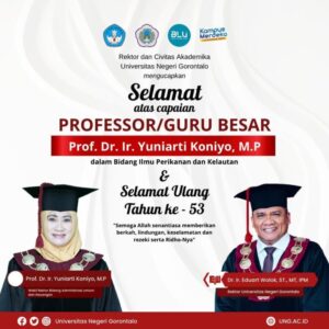 Rektor UNG Berikan Selamat atas Pencapaian Gelar Guru Besar oleh Yuniarti Koniyo