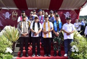 Bendera Kirab Pemilu 2024 Tiba di Gorontalo