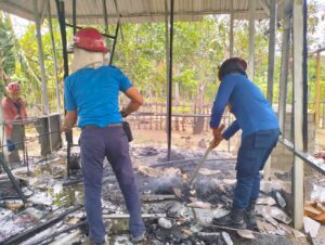 Kios di Telaga Ludes Terbakar saat Pemiliknya Sedang di Gedung Walet