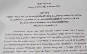 P3K Dibatalkan Setelah Dinyatakan Lulus, BKPP Gorontalo Dianggap Lakukan Maladministrasi