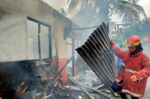 Rumah di Telaga Terbakar, Motor dan Uang 60 Juta Ludes