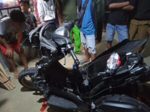 Lakalantas di Telaga Biru, Mobil Brio Hantam NMAX