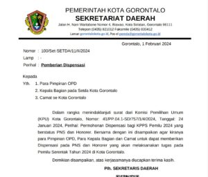 ASN dan TPKD Dapat Dispensasi, Kota Gorontalo Lakukan Langkah Penting untuk Pemilu