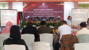 KPU Kabgor Gelar Pleno, Rekapitulasi Suara Pemilu