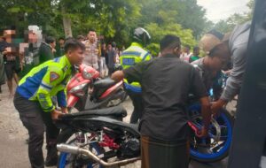 Balap Liar di Benteng Otanaha, Polisi Amankan 19 Unit Motor