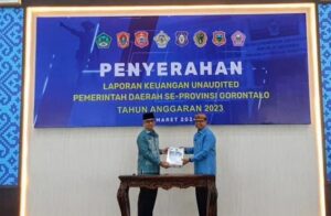 Serahkan LKPD, Roni Optimis Pemerintah Kabupaten Gorontalo Raih WTP Ke-14