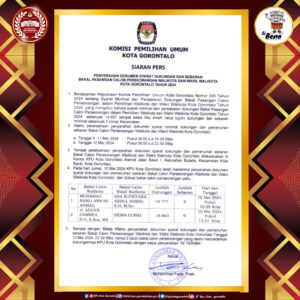 Dokumen 2 Pasangan Independen Pilkada Kota Gorontalo Resmi Diterima