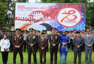 Hadiri HUT Bhayangkara, Nelson Pomalingo Sebut Polri Garda Terdepan