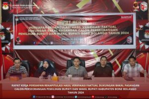 KPU Bonebol Gelar Rapat Kerja Persiapan Rekapitulasi Hasil Verifikasi Faktual
