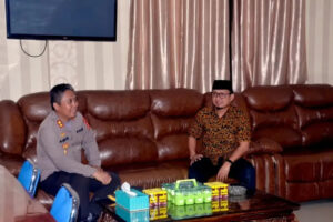 KPU Gorontalo Utara Sampaikan Tahapan Pilkada 2024 dalam Kunjungan Kapolres
