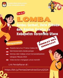 Yuk Daftar Lomba Cerdas Cermat Pilkada Gorut 2024