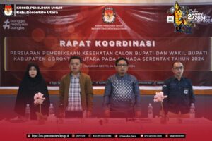 KPU Gorut Gelar Rapat Koordinasi Persiapan Pemeriksaan Kesehatan Paslon