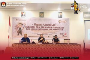KPU Gorut Gelar Rakor Evaluasi dan Finalisasi Data Coklit Pilkada