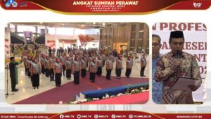 Sebanyak 38 Lulusan Ners UNG Diangkat Sumpah Sebagai Perawat Profesional