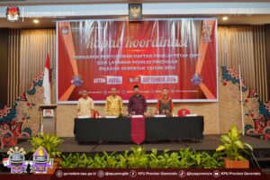 KPU Gorontalo Gelar Rakor Persiapan Penyusunan DPT dan Layanan Pemilih Pindahan