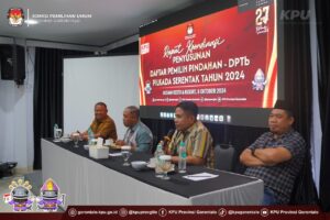 KPU Provinsi Gorontalo Gelar Rakor Penyusunan Daftar Pemilih Pindahan Pilkada 2024
