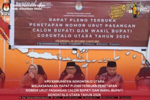 KPU Gorut Gelar Rapat Pleno, Zona Kampanye Pilkada 2024 Resmi Ditetapkan