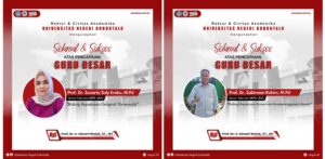 UNG Tambah 2 Guru Besar, Tingkatkan Kompetensi Akademik