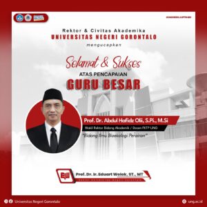Wakil Rektor UNG Abdul Hafidz Resmi Jadi Profesor Bioekologi Perairan