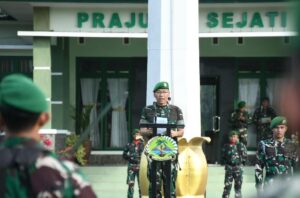 Korem 133/NW Gelar Upacara Bendera, Tegaskan Netralitas TNI AD