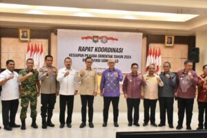 Pjs. Bupati Gorontalo Hadiri Rakor Persiapan Pilkada Bersama Wamendagri