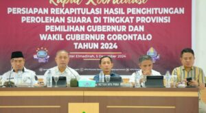 KPU Gorontalo Gelar Rapat Koordinasi Persiapan Rekapitulasi