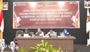 KPU Kabupaten Gorontalo Menggelar Rapat Evaluasi Partisipasi Pemilih