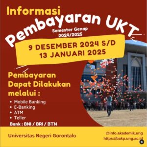 UNG Buka Pembayaran UKT Semester Genap Hingga 13 Januari