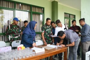 Upaya Perangi Narkoba, Prajurit Korem 133/NW Jalani Tes Urine dan Sosialisasi