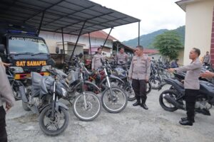 Kapolresta Gorontalo Kota Cek Kendaraan Dinas, Pastikan Kesiapan Operasional Polisi