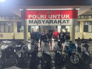 Polisi Tangkap Pelaku Curanmor, 9 Motor Jadi Barang Bukti
