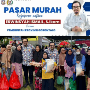 Tunaikan Janjinya Gelar Pasar Murah di Buladu, Warga : Terima Kasih Pak Erwin Ismail