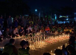 Bersama Ratusan Ojol Gorontalo, Gusnar-Idah Laksanakan Doa di Lapangan Taruna Remaja