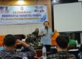 Erwin Ismail saat Bawakan Materi dalam Sosialisasi Peningkatan Kapasitas Pemuda yang digelar oleh Dinas Pemuda dan Olahraga Provinsi Gorontalo