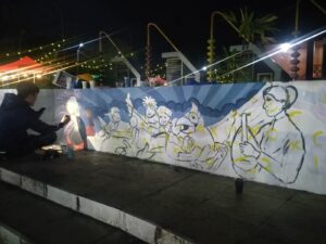 Jurnalis Gorontalo Percantik Taman Budaya Limboto Lewat Lomba Mural