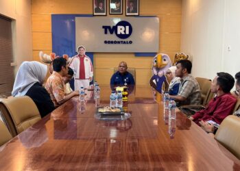 Komisioner KPID Provinsi Gorontalo melakukan pertemuan bersama Pimpinan LPP TVRI Gorontalo terkait program dan isi siaran khusus Ramadan 1447 H.