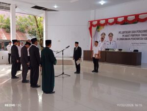 Rotasi Jabatan, Wali Kota Kotamobagu Lantik Pejabat Tinggi Pratama
