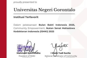 FK UNG Raih Predikat Institusi Terfavorit dari ISMKI