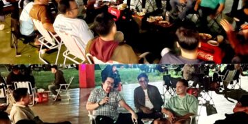 Erwinsyah Ismail, S.I.Kom, M.I.Kom saat nongkrong bersama anak muda Boalemo di Alun-alun Tilamuta, Sabtu (16/5/2026).