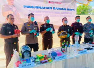 Barang Bukti 21 Perkara Dimusnahkan, Kasus Narkotika Masih Tertinggi di Kabgor