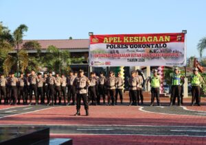Hadapi Kemarau Panjang, Polres Gorontalo Siagakan Personel Antisipasi Karhutla