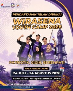 Kemenpora Buka Pendaftaran Wirasena Youth Camp 2026